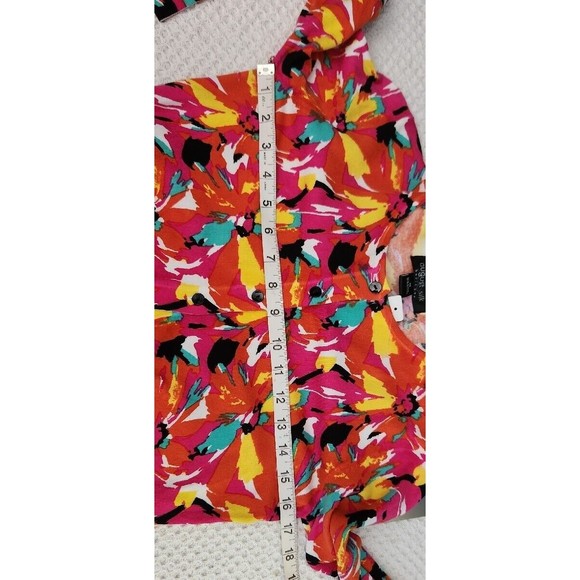 August Silk Heritage Women Cardigan Sweater XS Long Sleeve Tropical Floral NWT - Picture 6 of 12
